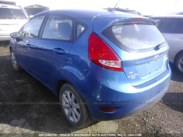 3FADP4EJ8BM219140 - 2011 FORD FIESTA SE BLUE photo 3