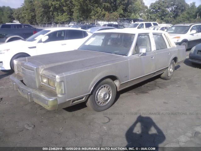 1LNBM81F1JY757082 - 1988 LINCOLN TOWN CAR GRAY photo 2