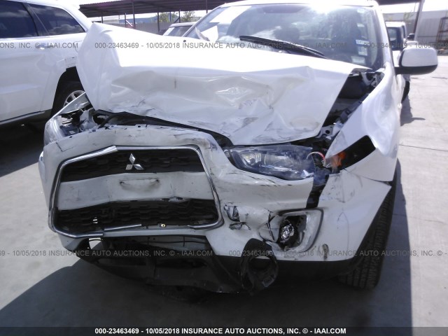 4A4AP4AUXFE041877 - 2015 MITSUBISHI OUTLANDER SPORT SE/GT WHITE photo 6