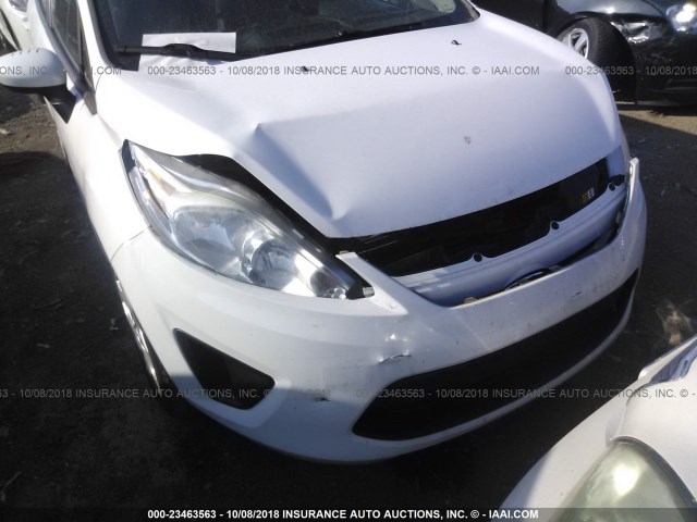 3FADP4TJ7DM215232 - 2013 FORD FIESTA S WHITE photo 6