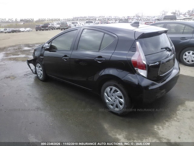 JTDKDTB38F1108181 - 2015 TOYOTA PRIUS C BLACK photo 3