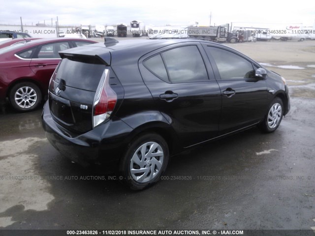 JTDKDTB38F1108181 - 2015 TOYOTA PRIUS C BLACK photo 4