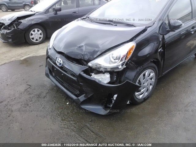 JTDKDTB38F1108181 - 2015 TOYOTA PRIUS C BLACK photo 6