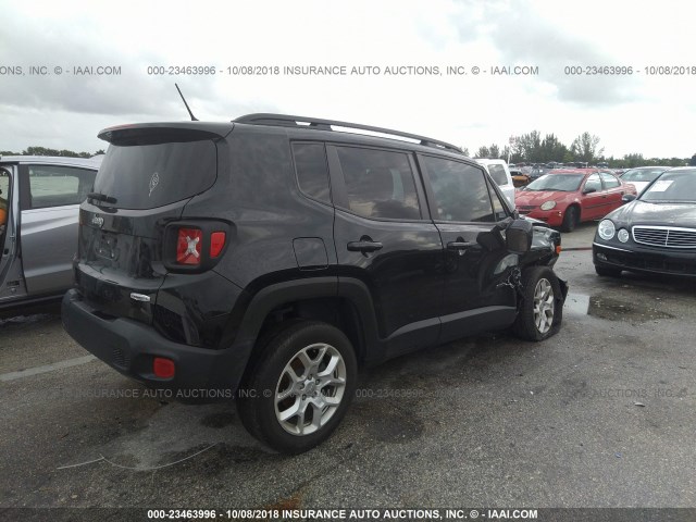 ZACCJABT6GPD96267 - 2016 JEEP RENEGADE LATITUDE BLACK photo 4