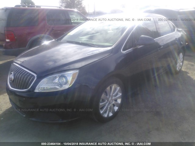 1G4PP5SKXF4204565 - 2015 BUICK VERANO Dark Blue photo 2