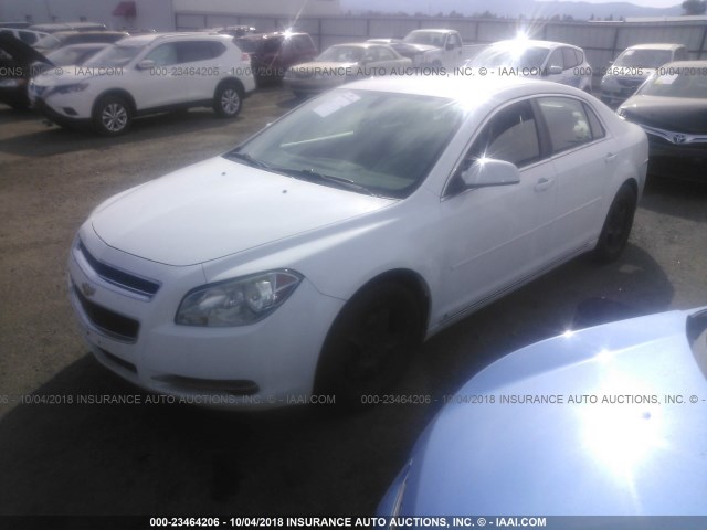 1G1ZH57B694267064 - 2009 CHEVROLET MALIBU 1LT WHITE photo 2