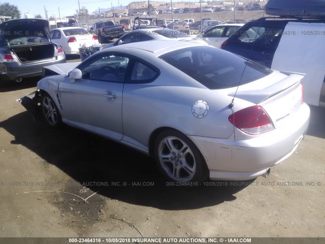 KMHHN65F86U207298 - 2006 HYUNDAI TIBURON GT/SE/GT LIMITED SILVER photo 3