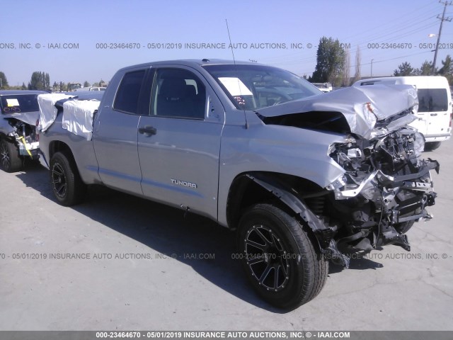 5TFUM5F13FX062544 - 2015 TOYOTA TUNDRA DOUBLE CAB SR/SR5 SILVER photo 1