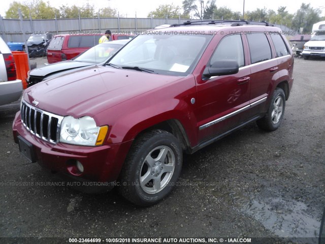 1J4HR582X5C642267 - 2005 JEEP GRAND CHEROKEE LIMITED RED photo 2