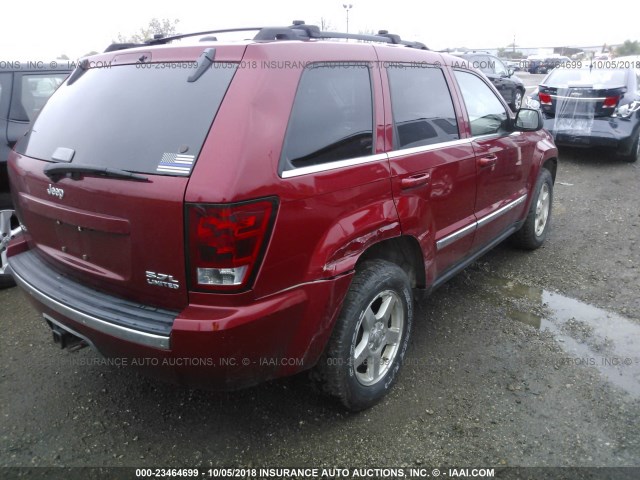 1J4HR582X5C642267 - 2005 JEEP GRAND CHEROKEE LIMITED RED photo 4