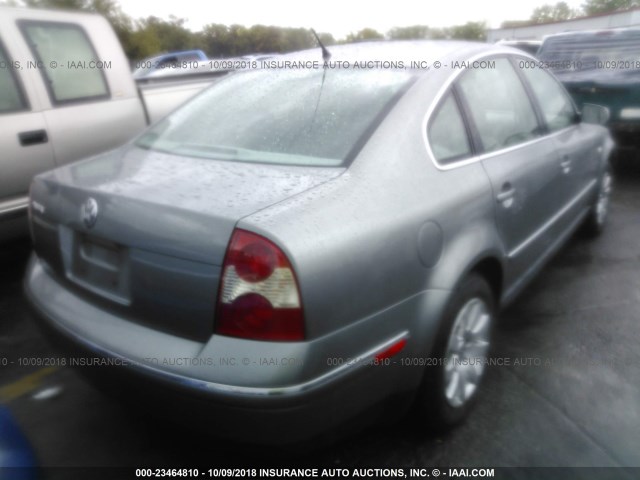 WVWPD63B42P437433 - 2002 VOLKSWAGEN PASSAT GLS GRAY photo 4