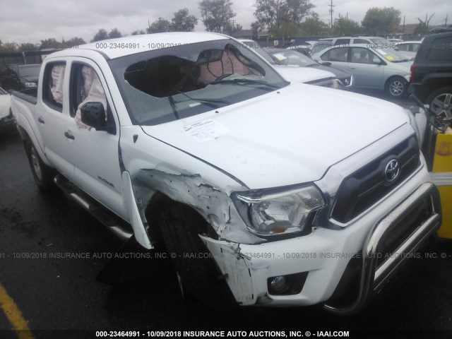 3TMLU4EN0DM126732 - 2013 TOYOTA TACOMA DOUBLE CAB WHITE photo 1