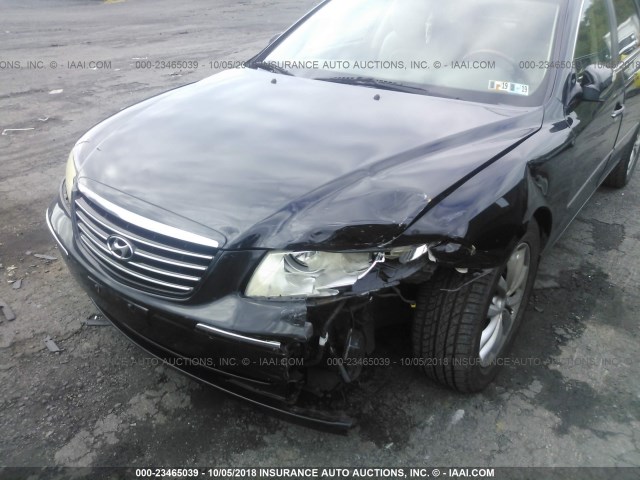 KMHFC46F38A311332 - 2008 HYUNDAI AZERA SE/LIMITED BLACK photo 6