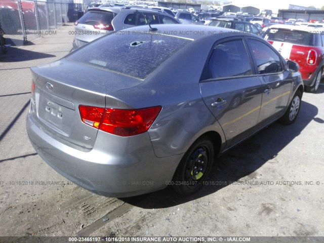 KNAFU4A27C5518391 - 2012 KIA FORTE EX GRAY photo 4