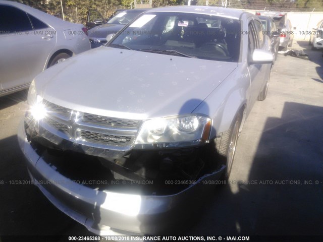 1B3BD1FB3BN556290 - 2011 DODGE AVENGER MAINSTREET SILVER photo 2