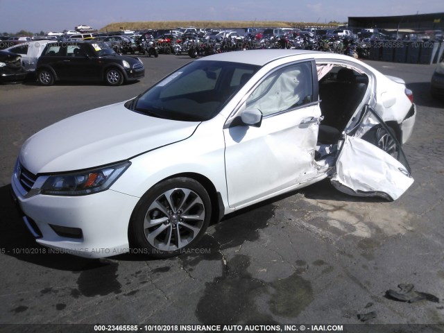 1HGCR2F57FA275368 - 2015 HONDA ACCORD SPORT WHITE photo 2