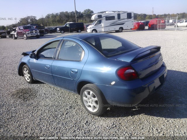 1B3ES26C43D102784 - 2003 DODGE NEON SE BLUE photo 3