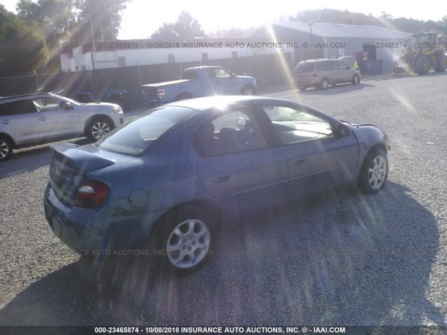 1B3ES26C43D102784 - 2003 DODGE NEON SE BLUE photo 4