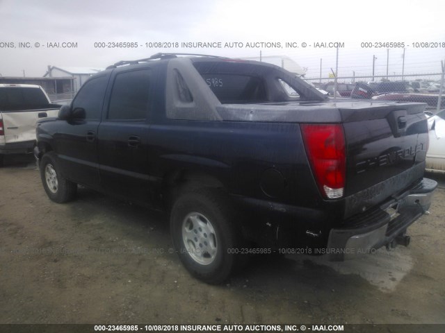 3GNEC12Z06G233077 - 2006 CHEVROLET AVALANCHE C1500 BLUE photo 3