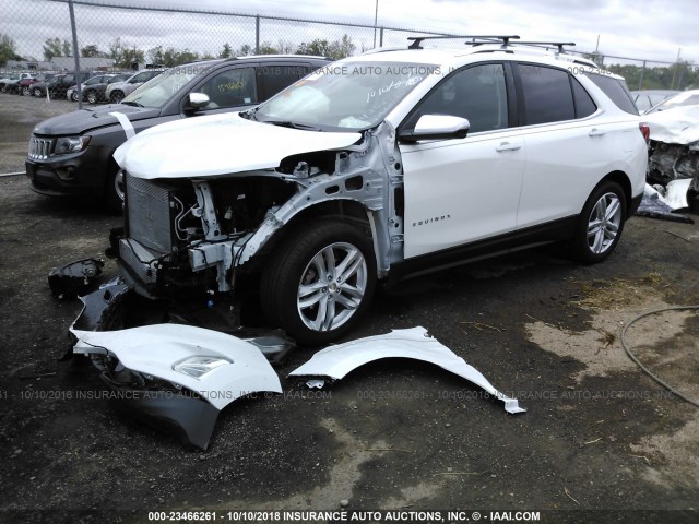 2GNAXNEX3J6233017 - 2018 CHEVROLET EQUINOX PREMIER WHITE photo 2