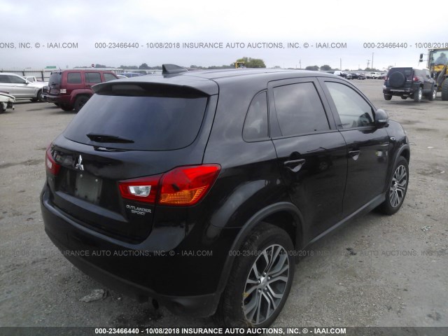 JA4AP3AU6HZ061289 - 2017 MITSUBISHI OUTLANDER SPORT ES/SE BLACK photo 4