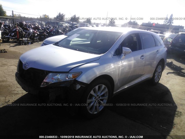 4T3ZA3BBXDU075181 - 2013 TOYOTA VENZA LE/XLE SILVER photo 2