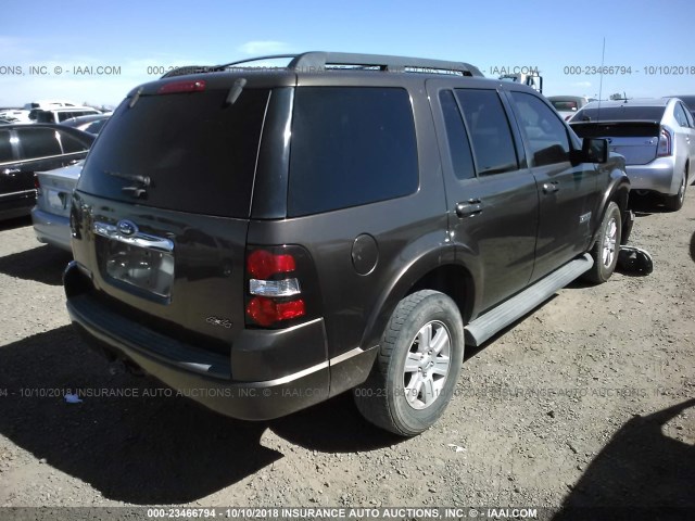 1FMEU73E68UB15941 - 2008 FORD EXPLORER XLT BROWN photo 4