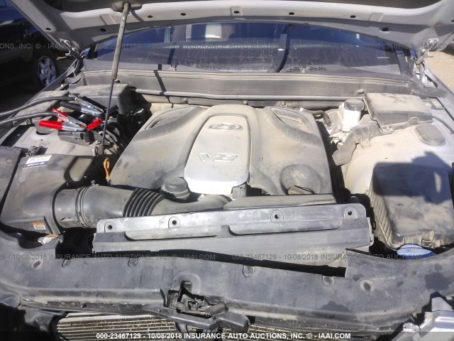 KMHGC4DF6CU204452 - 2012 HYUNDAI GENESIS 4.6L SILVER photo 10