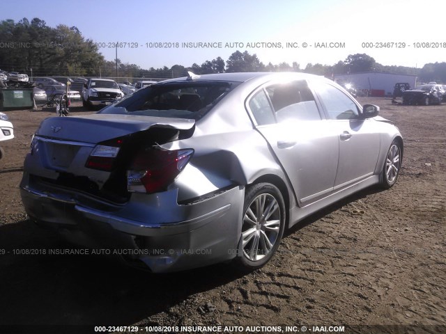 KMHGC4DF6CU204452 - 2012 HYUNDAI GENESIS 4.6L SILVER photo 4