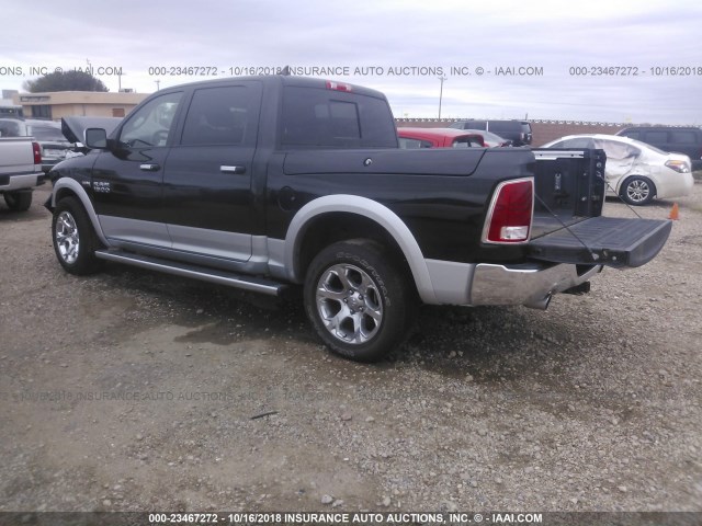 1C6RR7NT5HS803418 - 2017 RAM 1500 LARAMIE BLACK photo 3