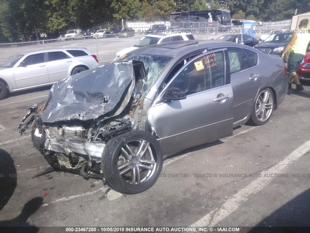 JNKBY01E96M201486 - 2006 INFINITI M45 SPORT GRAY photo 2