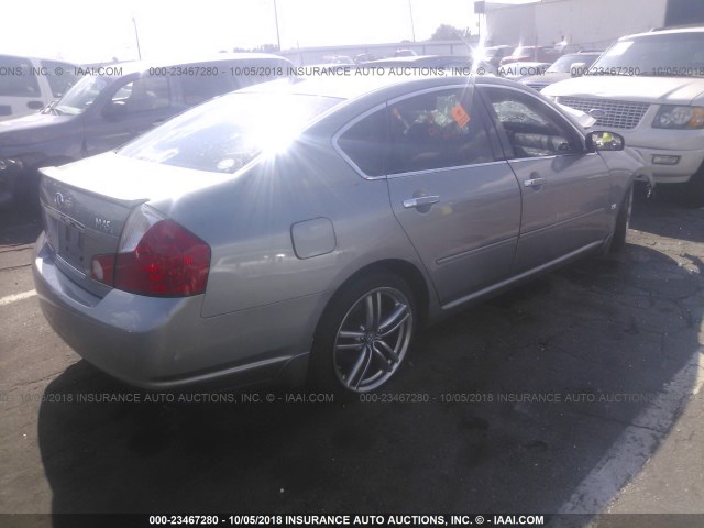 JNKBY01E96M201486 - 2006 INFINITI M45 SPORT GRAY photo 4