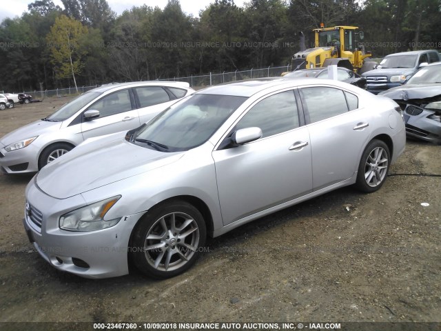 1N4AA5AP5CC832002 - 2012 NISSAN MAXIMA S/SV SILVER photo 2