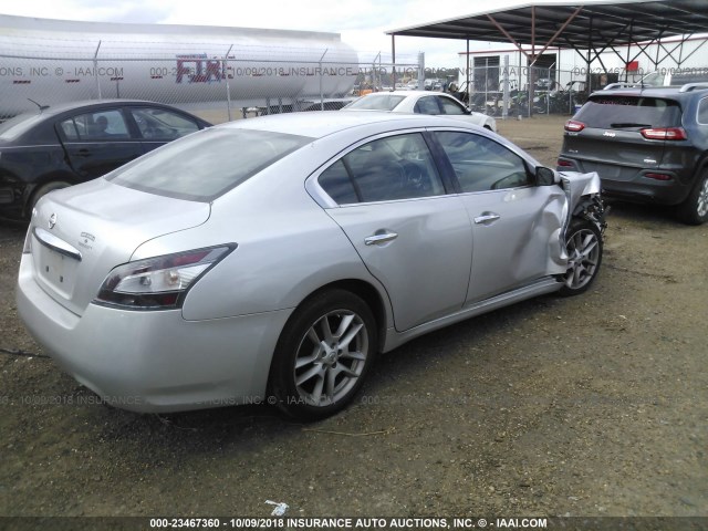 1N4AA5AP5CC832002 - 2012 NISSAN MAXIMA S/SV SILVER photo 4