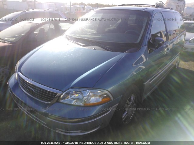 2FMDA53471BB39208 - 2001 FORD WINDSTAR SEL BLUE photo 2