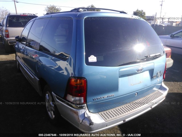 2FMDA53471BB39208 - 2001 FORD WINDSTAR SEL BLUE photo 3