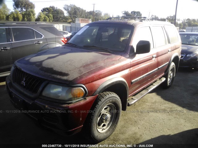 JA4LS21HX1P025997 - 2001 MITSUBISHI MONTERO SPORT ES/SPORT LS BURGUNDY photo 2