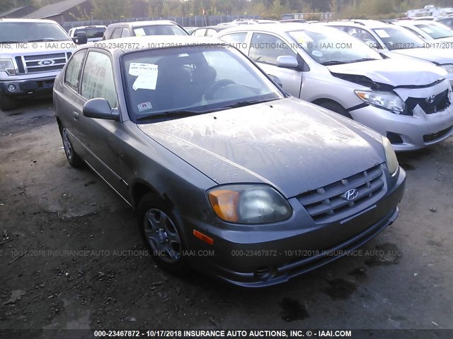 KMHCG35C84U301042 - 2004 HYUNDAI ACCENT GL GRAY photo 1