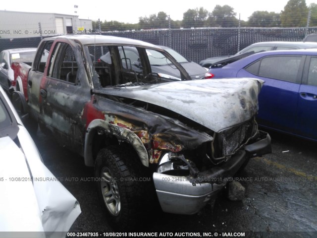 1B7HG48N42S587719 - 2002 DODGE DAKOTA QUAD SLT BROWN photo 1