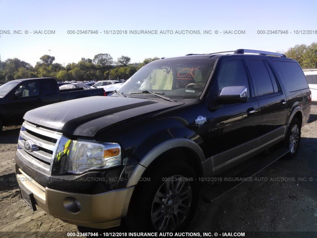 1FMJK1H5XDEF30436 - 2013 FORD EXPEDITION EL XLT/EL KING RANCH BLACK photo 2