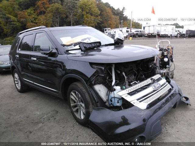 1FM5K8D88DGA05860 - 2013 FORD EXPLORER XLT BLACK photo 1