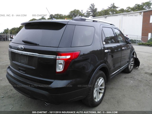 1FM5K8D88DGA05860 - 2013 FORD EXPLORER XLT BLACK photo 4