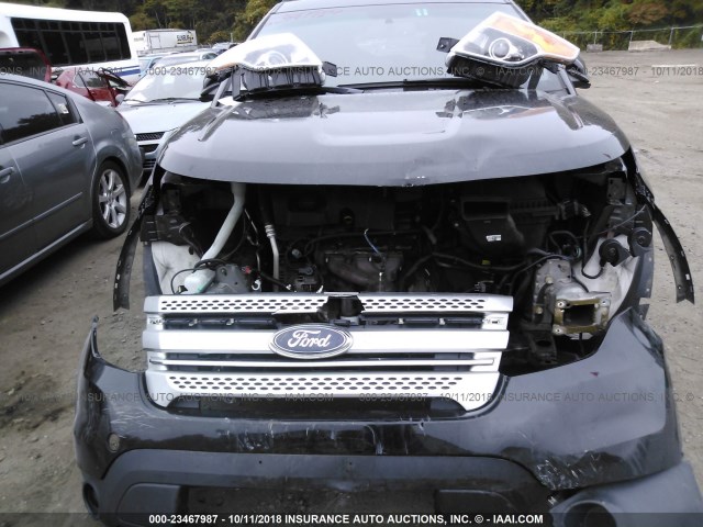 1FM5K8D88DGA05860 - 2013 FORD EXPLORER XLT BLACK photo 6