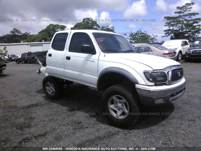 5TEHN72NX1Z773372 - 2001 TOYOTA TACOMA DOUBLE CAB WHITE photo 1