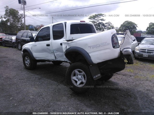 5TEHN72NX1Z773372 - 2001 TOYOTA TACOMA DOUBLE CAB WHITE photo 3