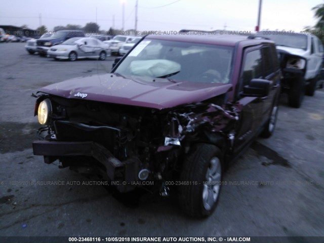 1C4NJPFB0GD590076 - 2016 JEEP PATRIOT LATITUDE RED photo 2