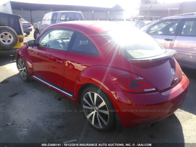 3VWV67AT3CM636089 - 2012 VOLKSWAGEN BEETLE TURBO RED photo 3