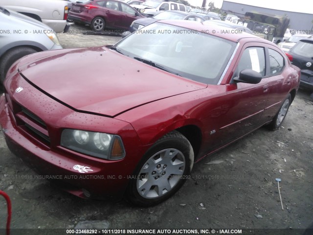 2B3KA43G76H311548 - 2006 DODGE CHARGER SE/SXT RED photo 2