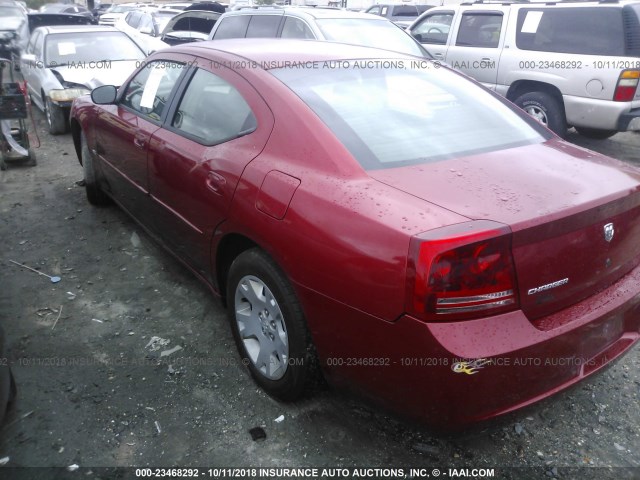 2B3KA43G76H311548 - 2006 DODGE CHARGER SE/SXT RED photo 3