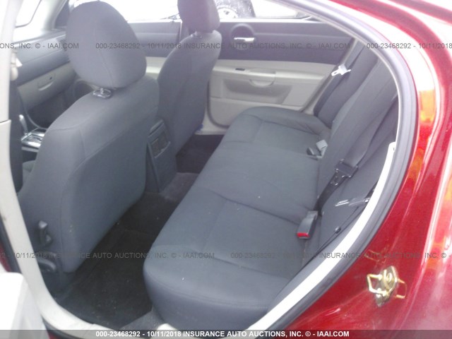 2B3KA43G76H311548 - 2006 DODGE CHARGER SE/SXT RED photo 8